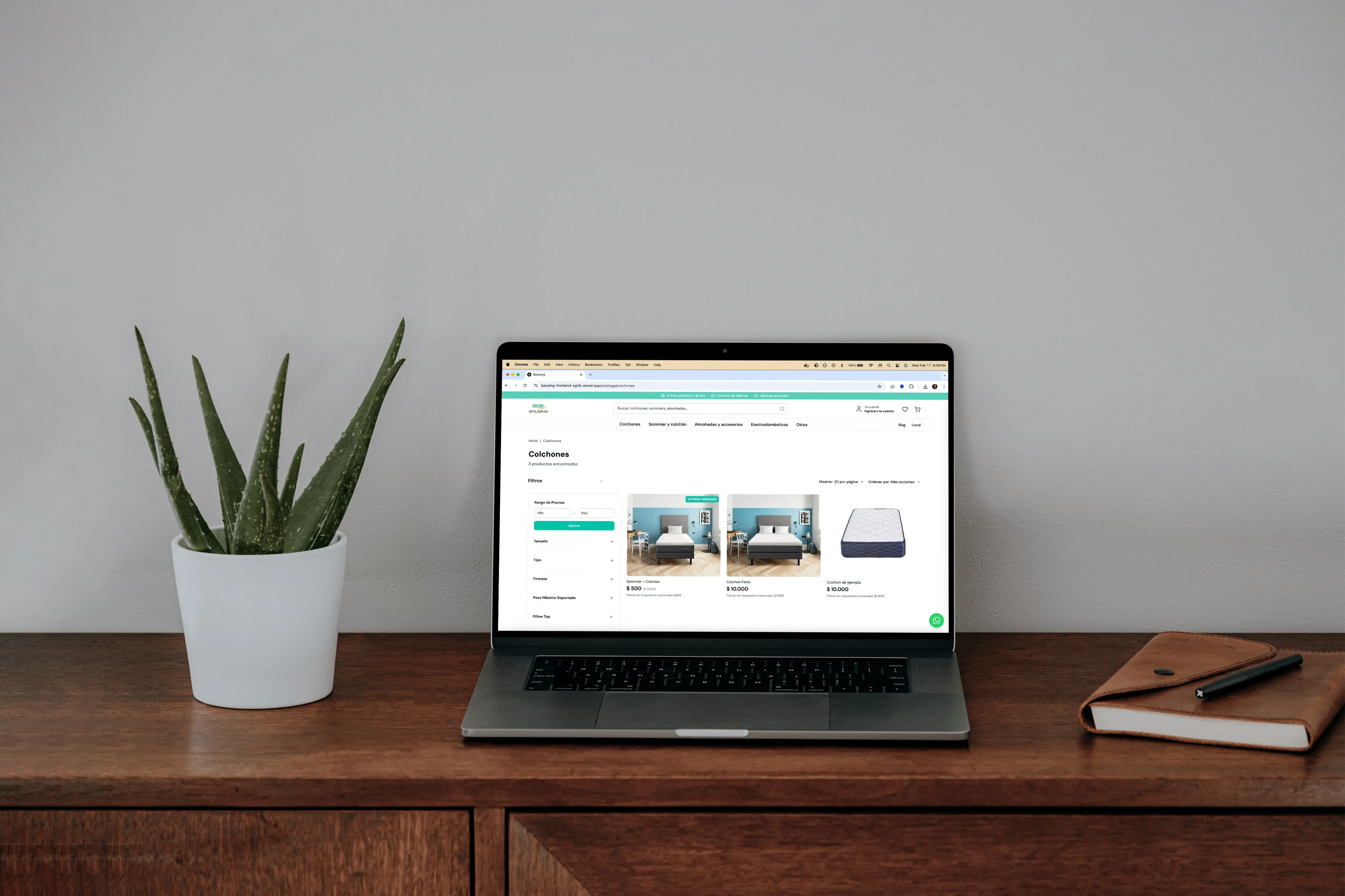 Bausing — Web Development, screen 1