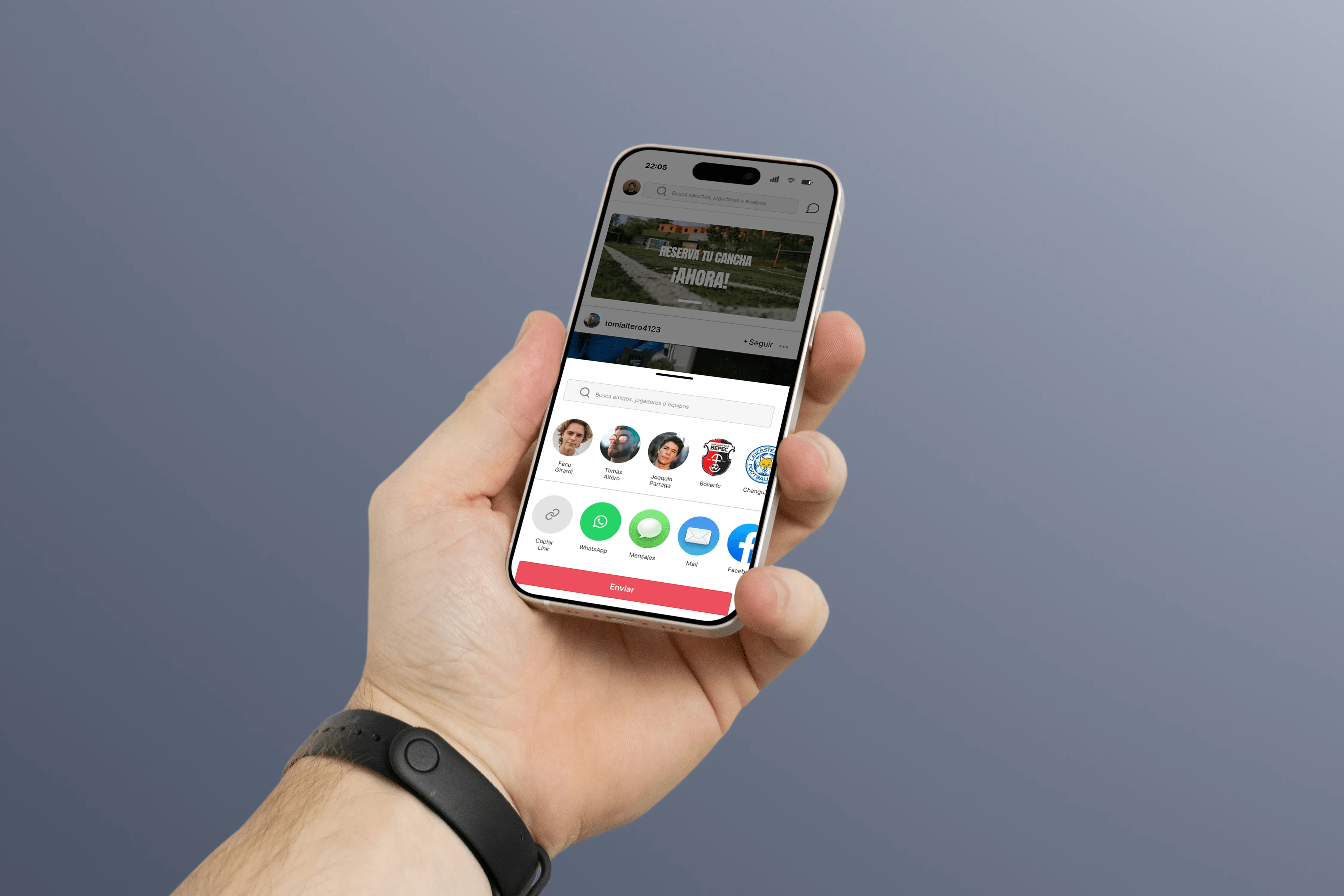 PartidosYa — UX/UI Design, screen 2