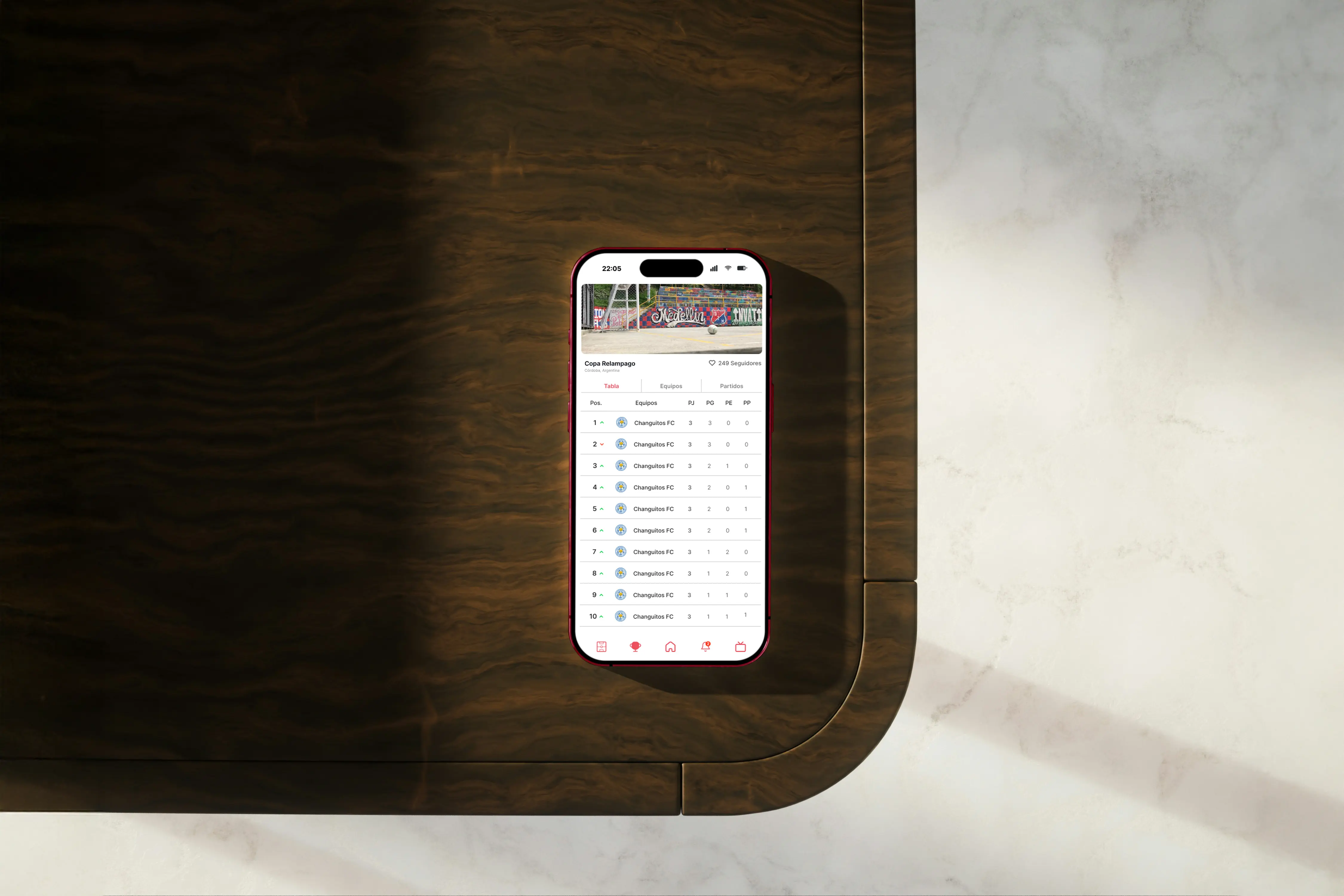 PartidosYa — UX/UI Design, screen 3